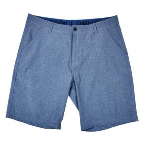 Denali Performance Shorts Blue Heathered Polyester Spandex Stretch Casual Men 36